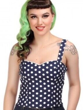 ModCloth × Collectif Lottie Polka Dot Top Size L (10)